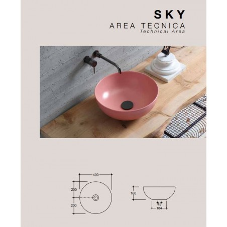 Vitruvit SKY Countertop Washbasin Ø 40cm
