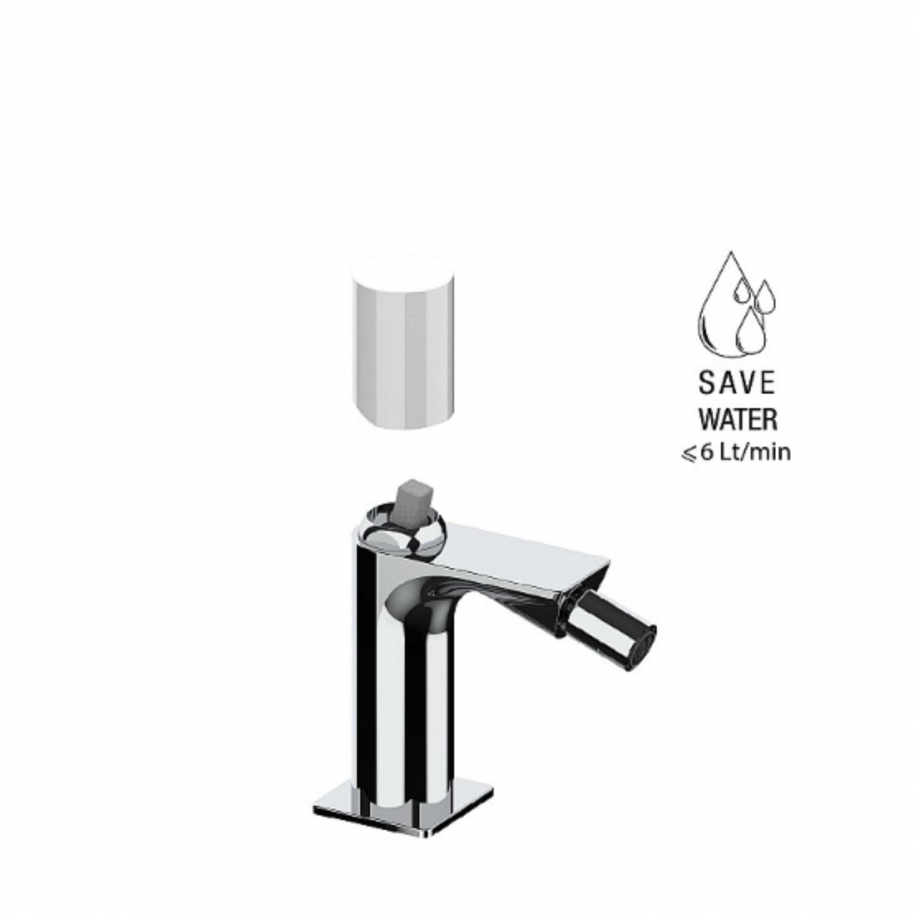 F.lli Frattini Narciso S, Single lever bidet with 1"1/4 drain