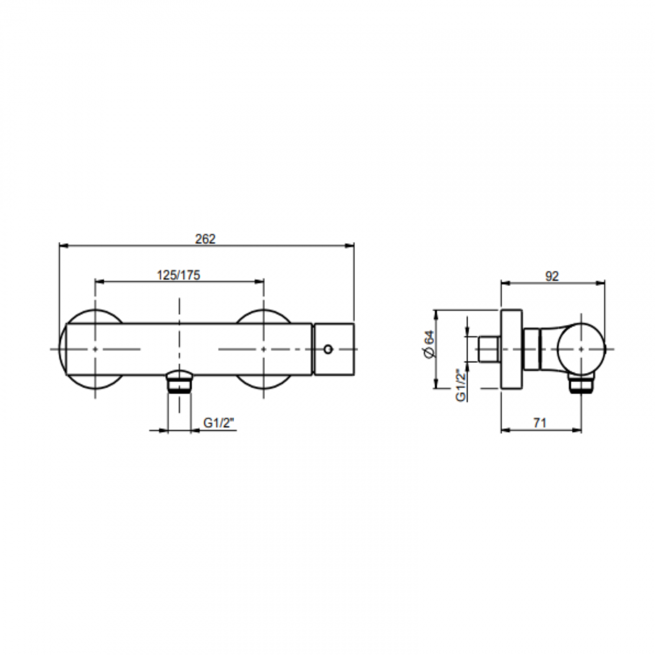 F.lli Frattini Narciso S,  External single lever with 1/2" lower connection