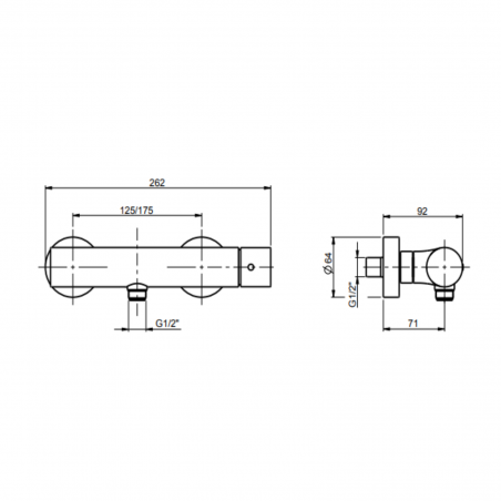 F.lli Frattini Narciso S,  External single lever with 1/2" lower connection