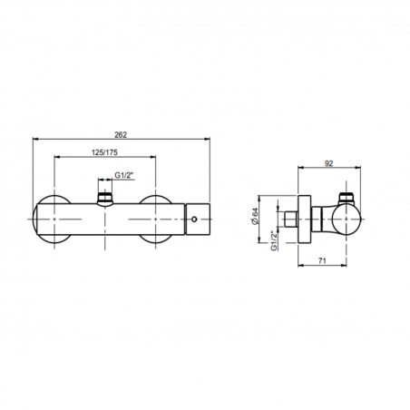F.lli Frattini Narciso S, External single-lever shower mixer with 3/4 upper connection
