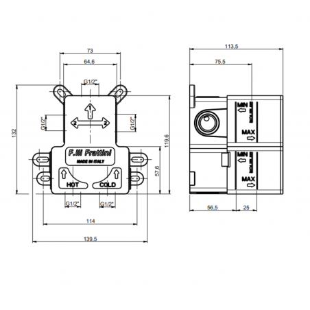 F.lli Frattini Narciso S, Single lever recessed 1 street
