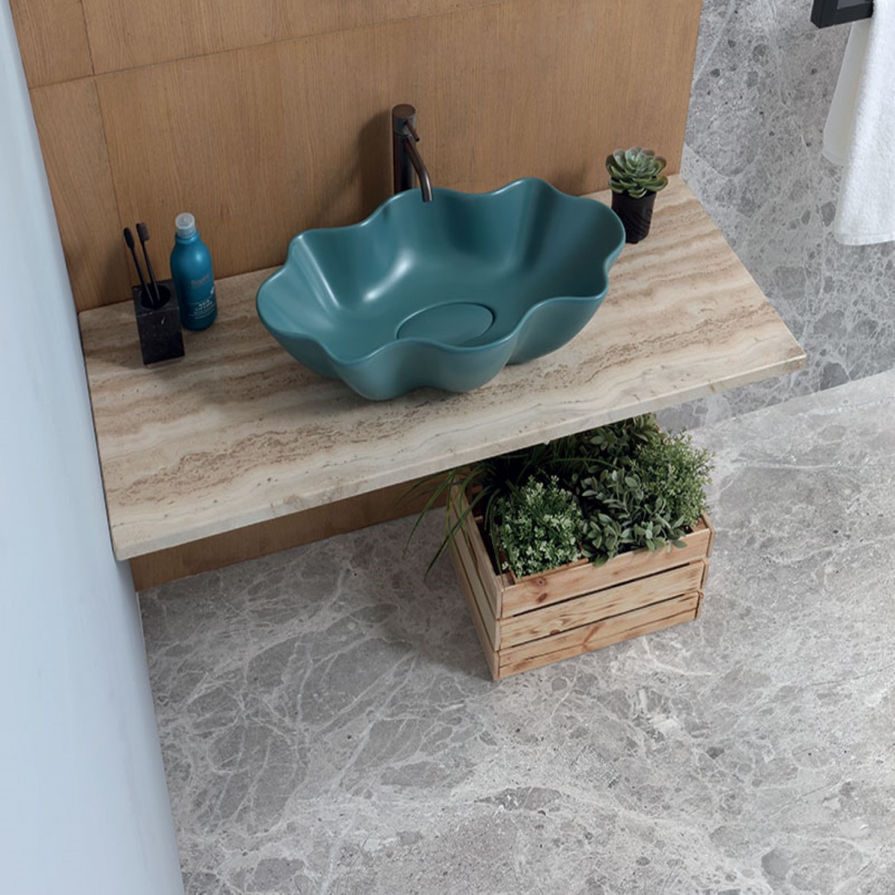 Vitruvit SEASTAR Lavabo d'appoggio cm65x39