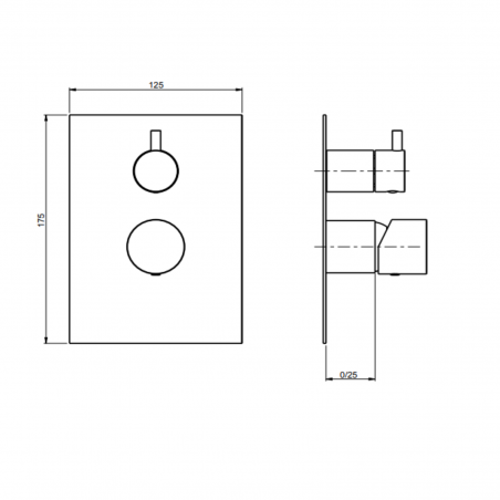 F.lli Frattini Narciso S, Single lever recessed 2 way