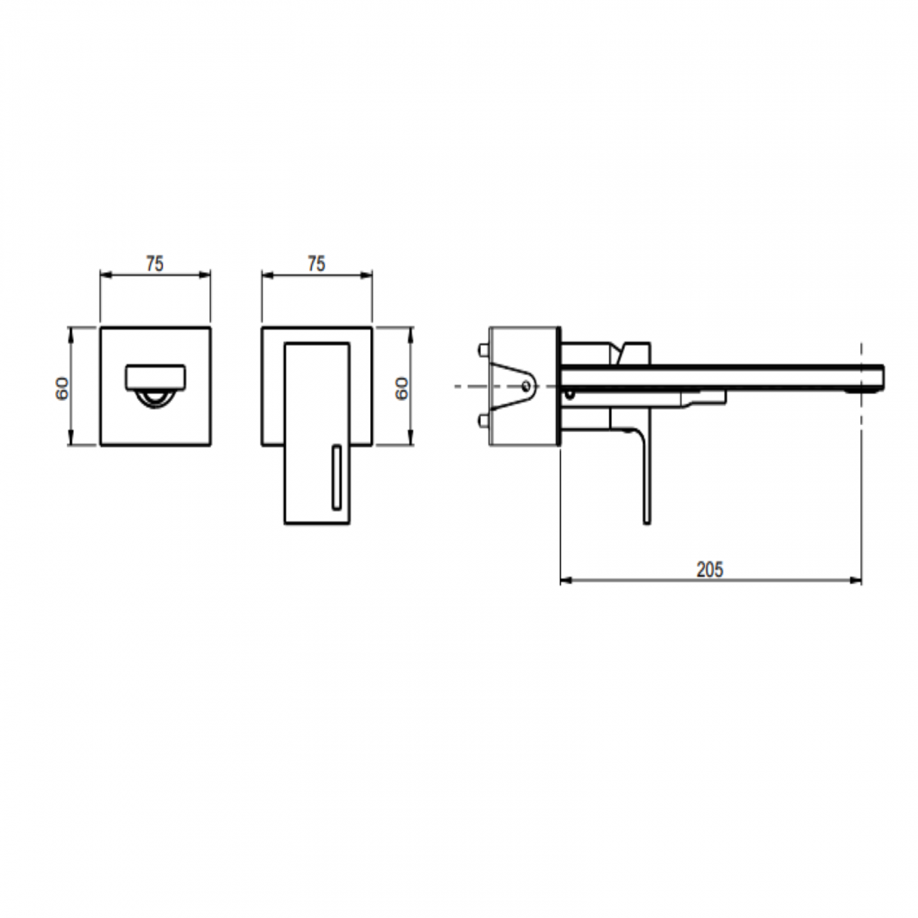 F.lli Frattini Vita, Wall-mounted washbasin battery without drain