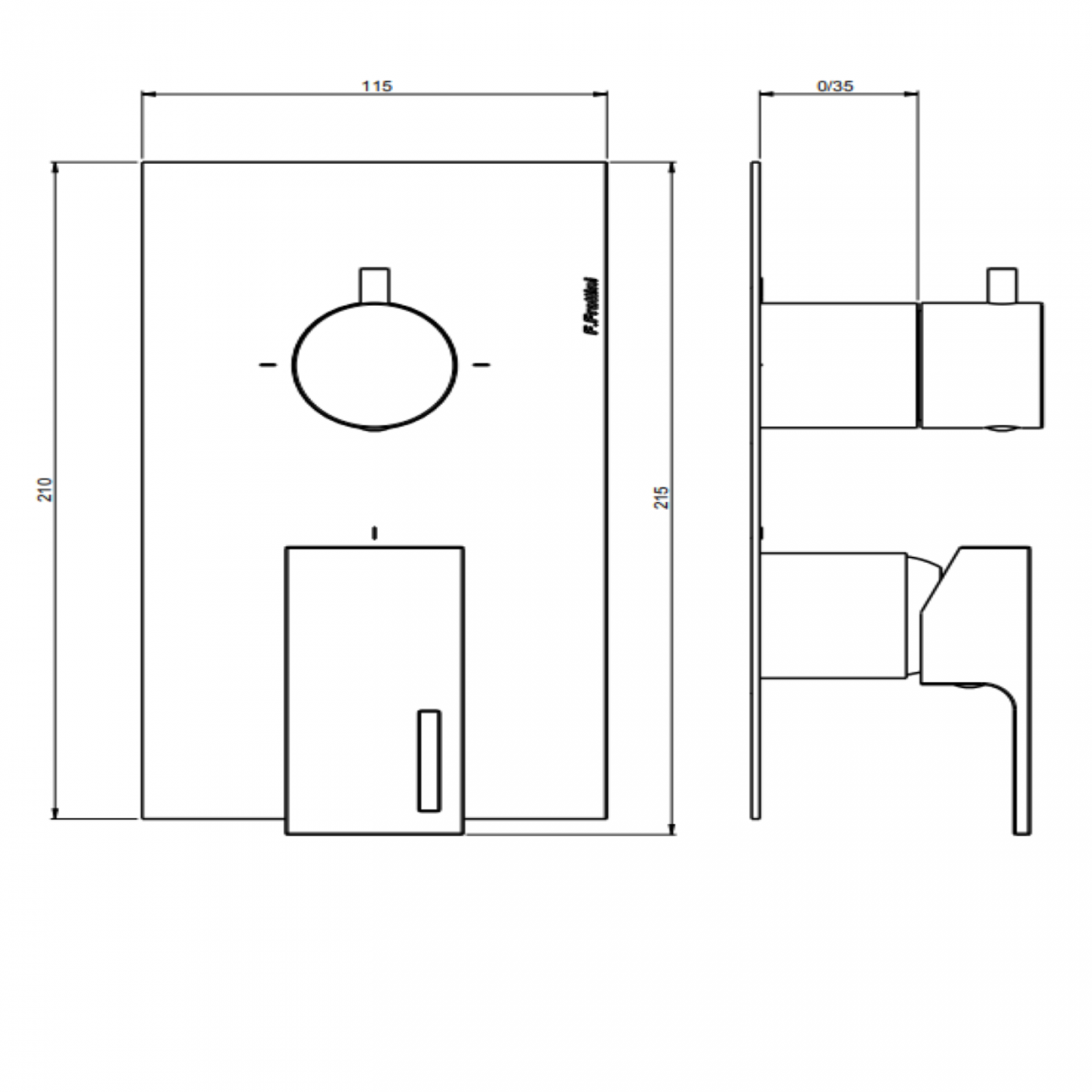 F.lli Frattini Vita, Monocomando incasso 2-3 vie