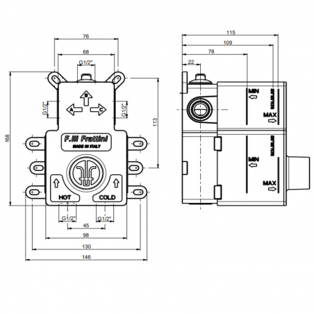 F.lli Frattini Vita, Monocomando incasso 2-3 vie