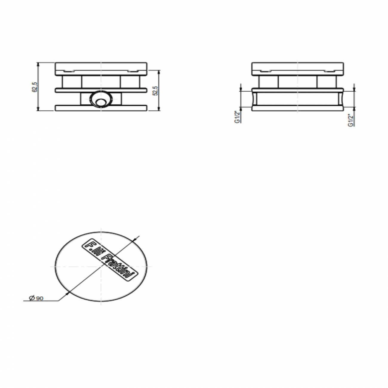 F.lli Frattini Vitadue, Single lever bath floor