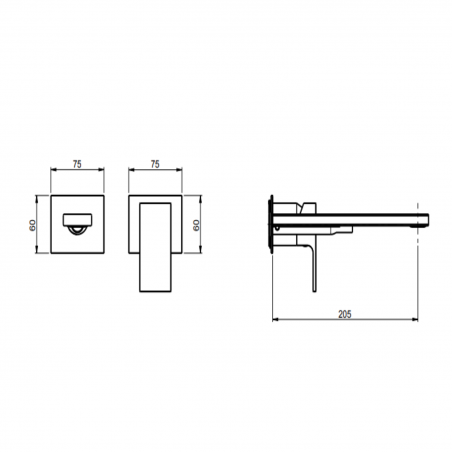 F.lli Frattini Vitadue, Battery washbasin wall mounted