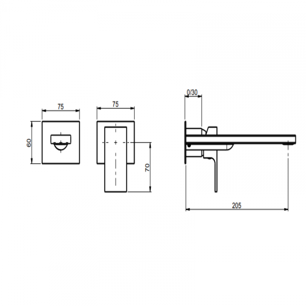 F.lli Frattini Vitadue, Batterie de lavabo mural