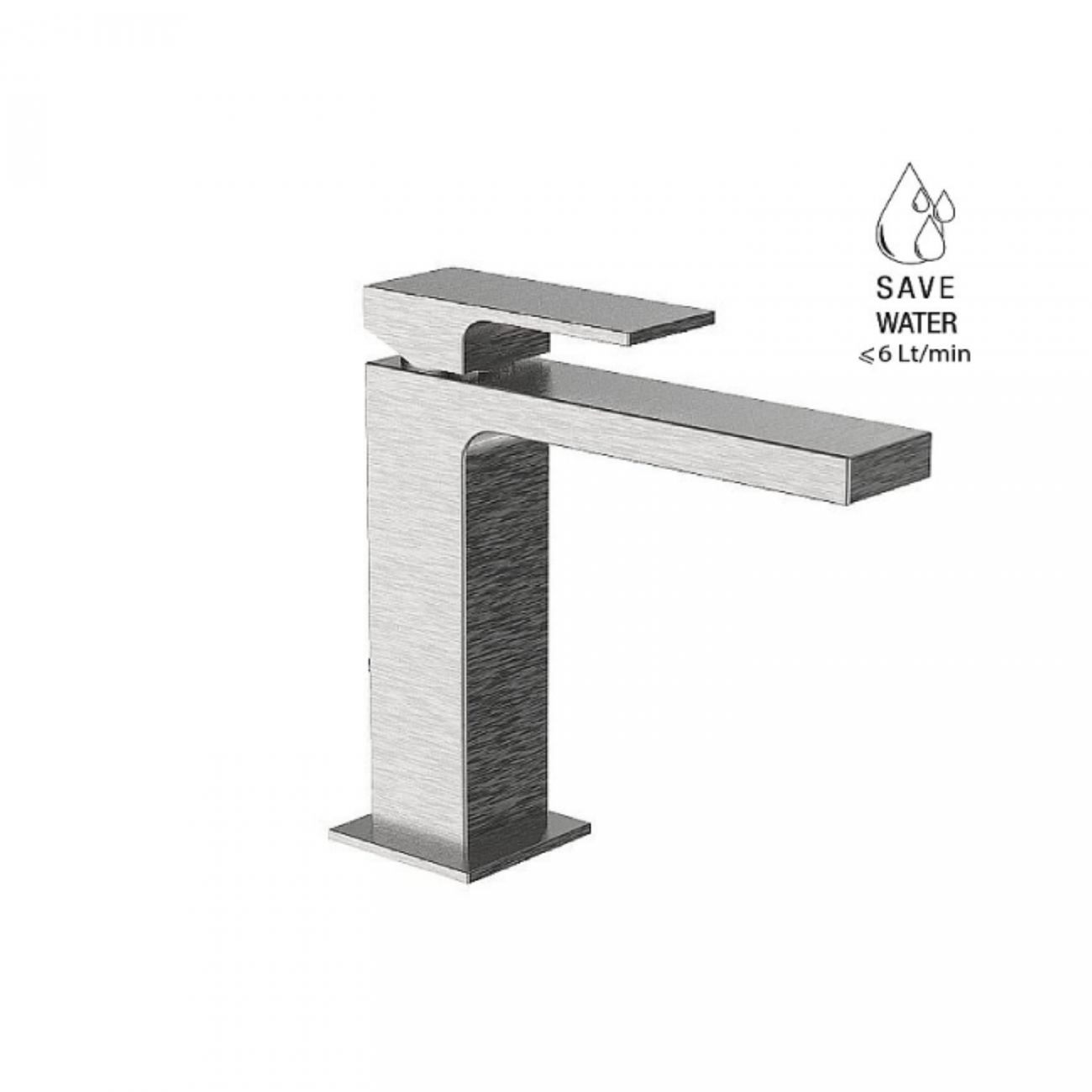 F.lli Frattini Vitadue, Single-lever washbasin mixer without pop-up waste