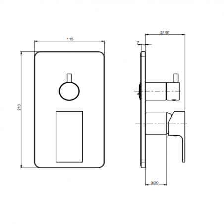 F.lli Frattini Vitadue, Monocomando incasso a 2 vie