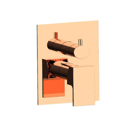 F.lli Frattini Vitadue, Monocommande encastrée à 2 voies, plaque en laiton