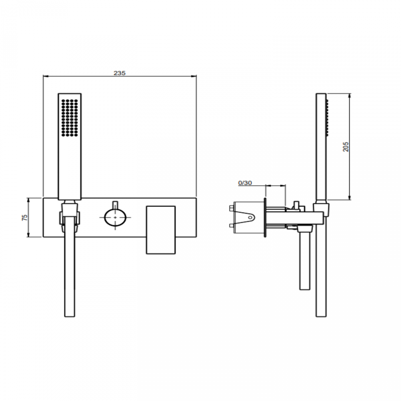 F.lli Frattini Vitadue, Built-in single lever with 2-way diverter