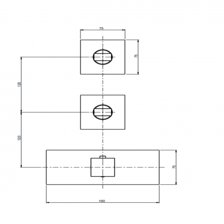 F.lli Frattini Vita M Style, Mélangeur thermostatique encastré 2 voies