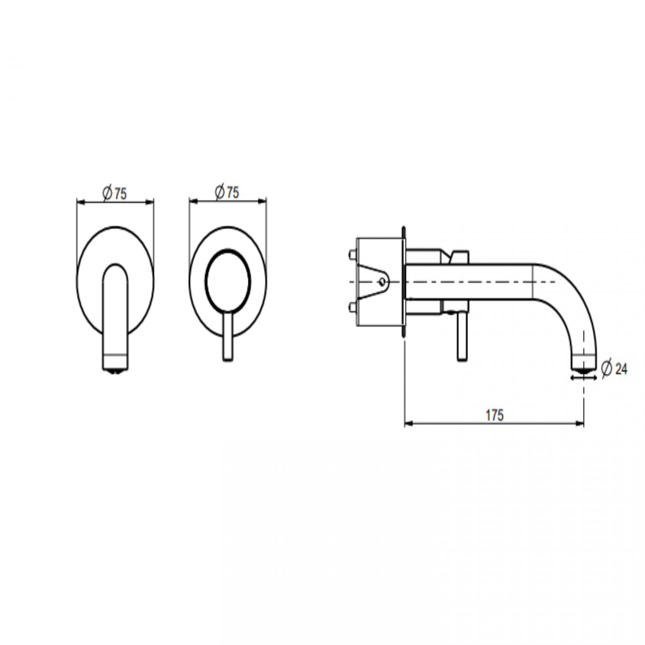 F.lli Frattini Pepe XL, Batteria lavabo a parete