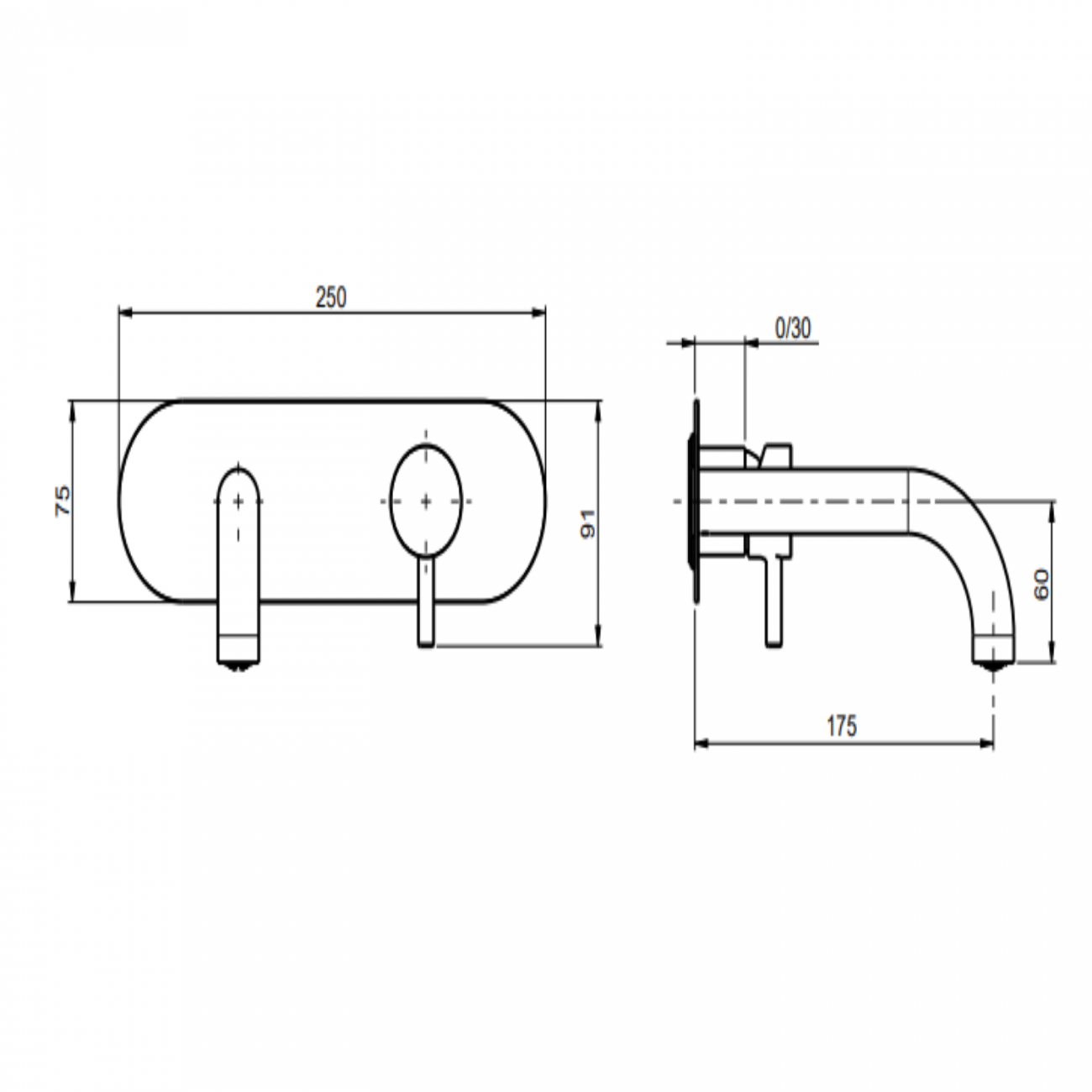 F.lli Frattini Pepe XL, Battery washbasin wall mounted