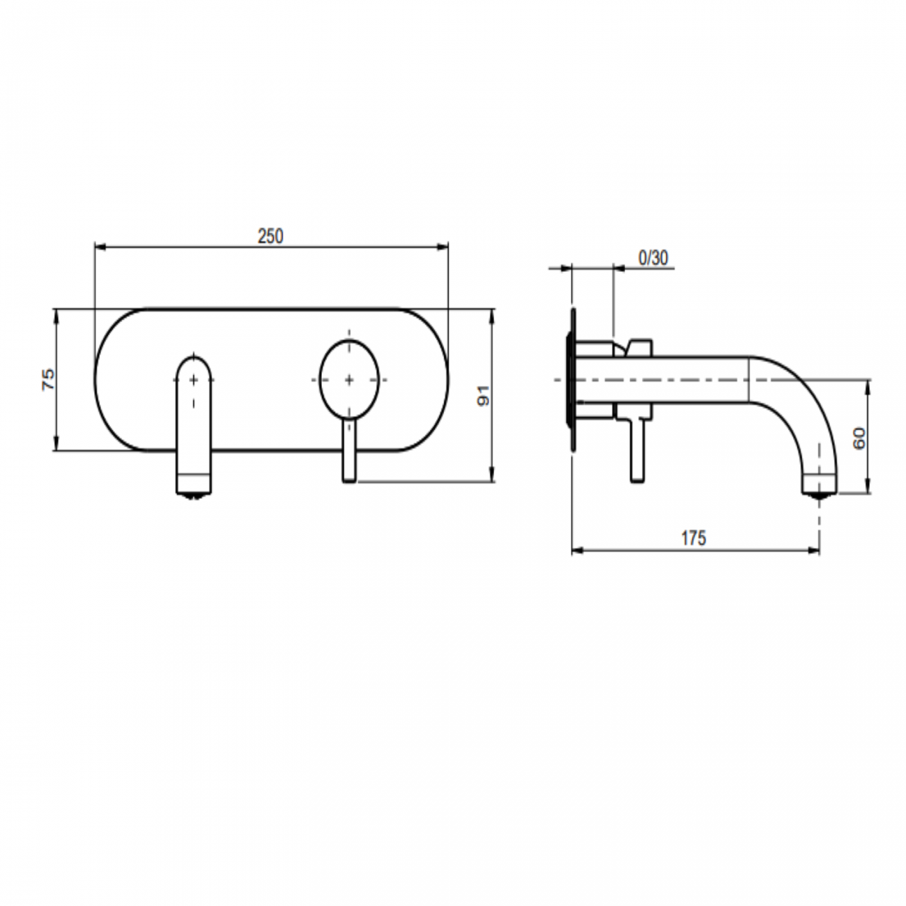 F.lli Frattini Pepe XL, Batterie de lavabo mural