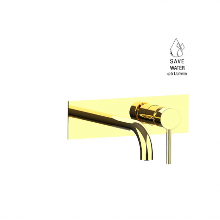 F.lli Frattini Pepe XL, Battery washbasin wall, brass plate