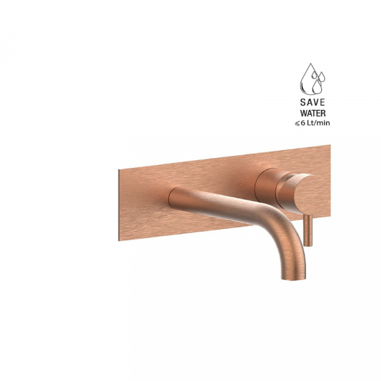 F.lli Frattini Pepe XL, Batteria lavabo a parete, piastra in ottone