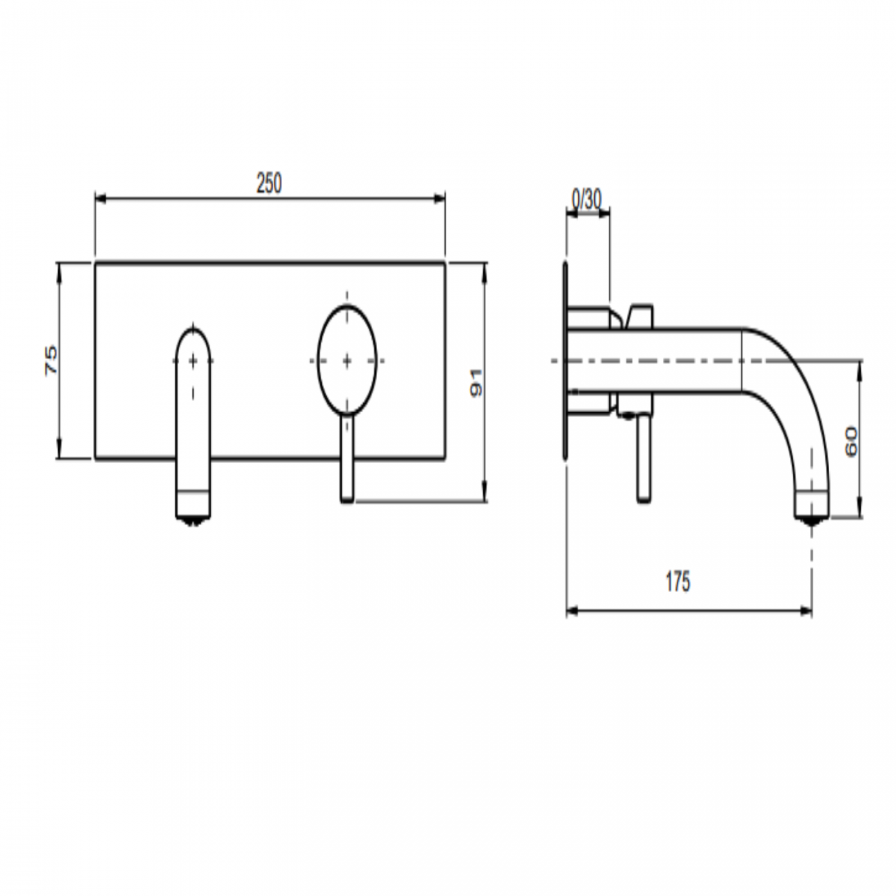 F.lli Frattini Pepe XL, Battery washbasin wall, brass plate