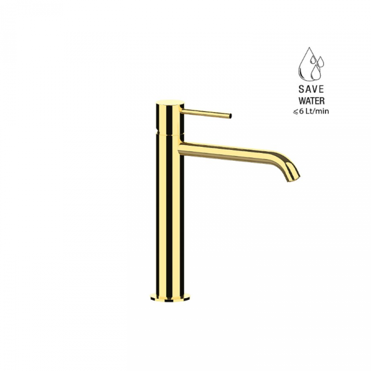 F.lli Frattini Pepe XL, Medium version single-lever washbasin mixer without waste