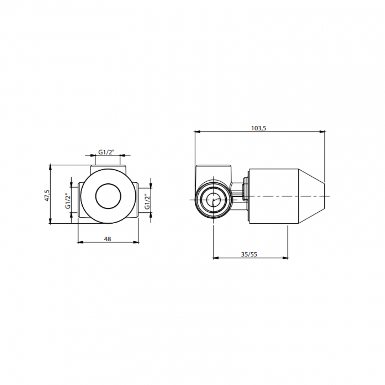 F.lli Frattini Pepe XL, Single-lever recessed shower, brass plate