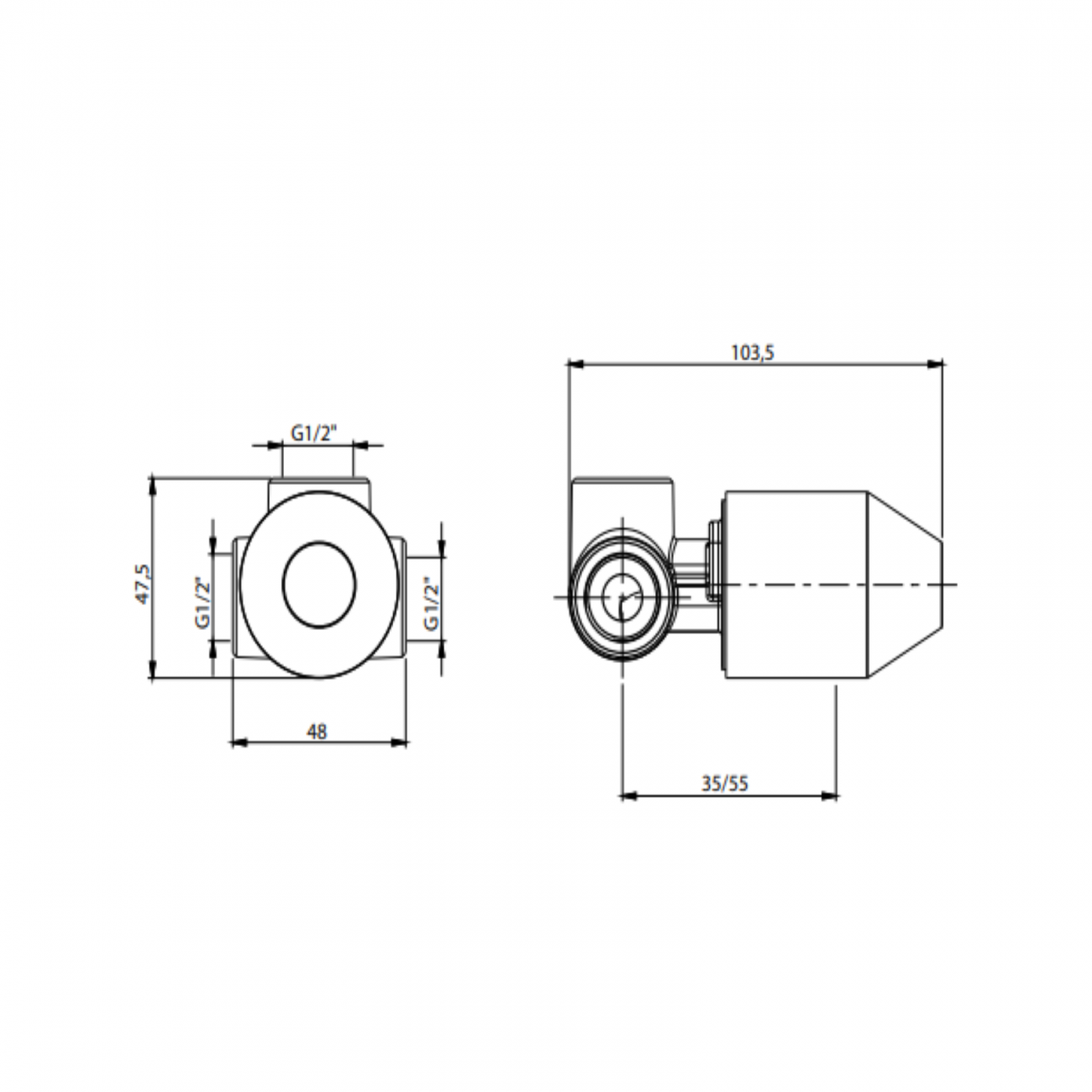 F.lli Frattini Pepe XL, Monocommande encastré pour douche, plaque en laiton