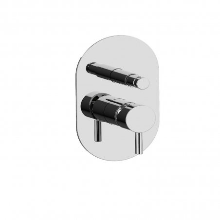 F.lli Frattini Pepe XL, Monocomando incasso con deviatore, piastra in ottone