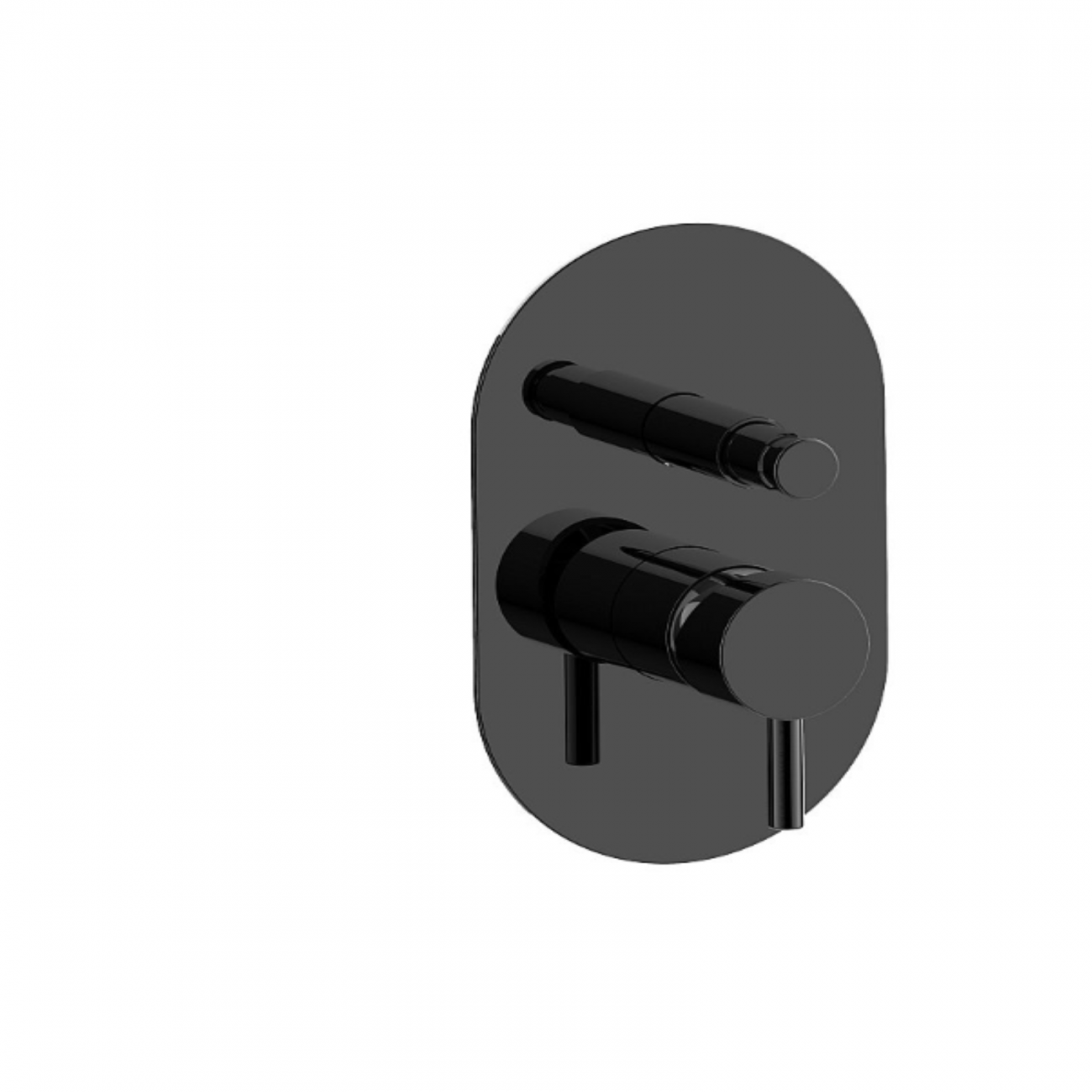 F.lli Frattini Pepe XL, Monocomando incasso con deviatore, piastra in ottone