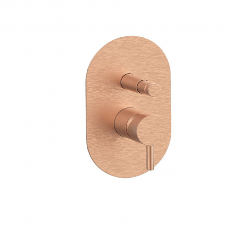 F.lli Frattini Pepe XL, Monocomando incasso con deviatore, piastra in ottone