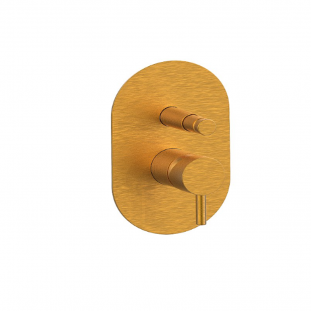 F.lli Frattini Pepe XL, Monocomando incasso con deviatore, piastra in ottone