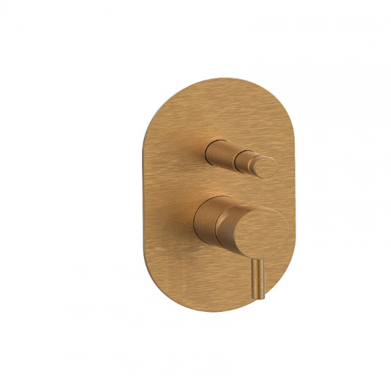 F.lli Frattini Pepe XL, Built-in single lever with diverter, brass plate