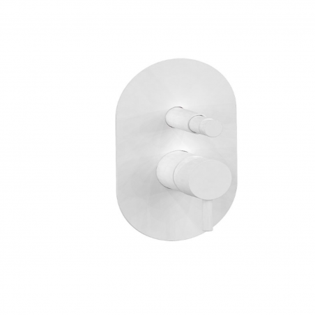 F.lli Frattini Pepe XL, Monocomando incasso con deviatore, piastra in ottone