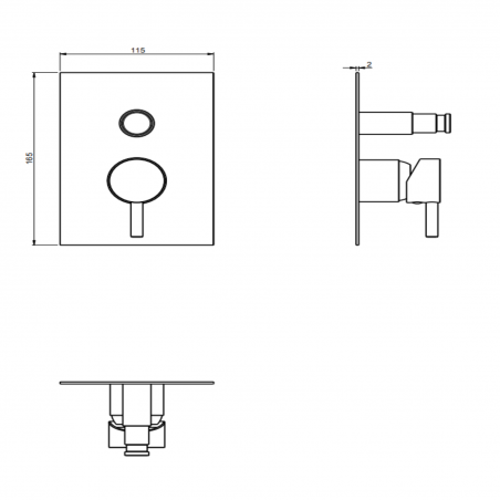 F.lli Frattini Pepe XL, Monocomando incasso con deviatore automatico