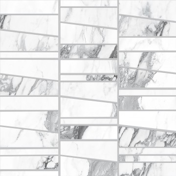 Ragno Bistrot Mosaico Trapezi Paonazzetto Glossy