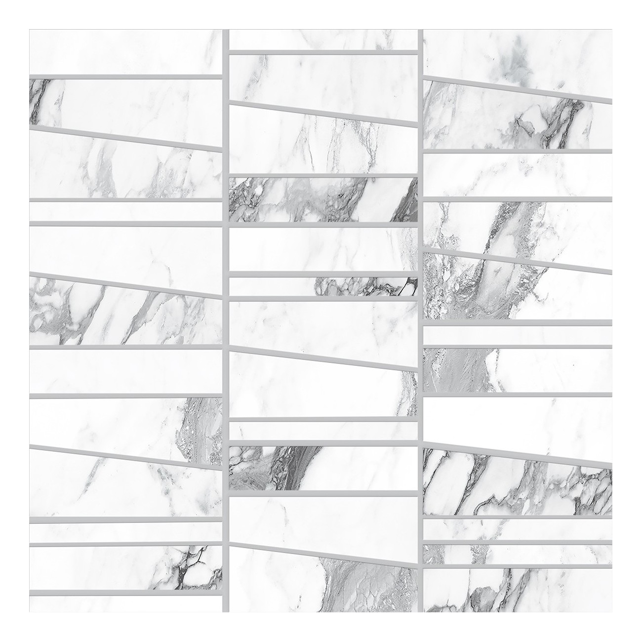 Ragno Bistrot Mosaico Trapezi Paonazzetto Glossy