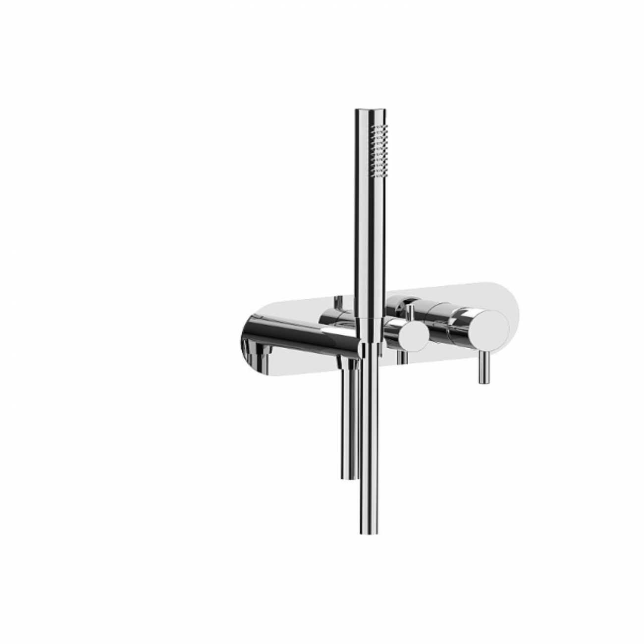 F.lli Frattini Pepe XL, Monocommande encastrée à 2 voies, avec douche fixe au repos