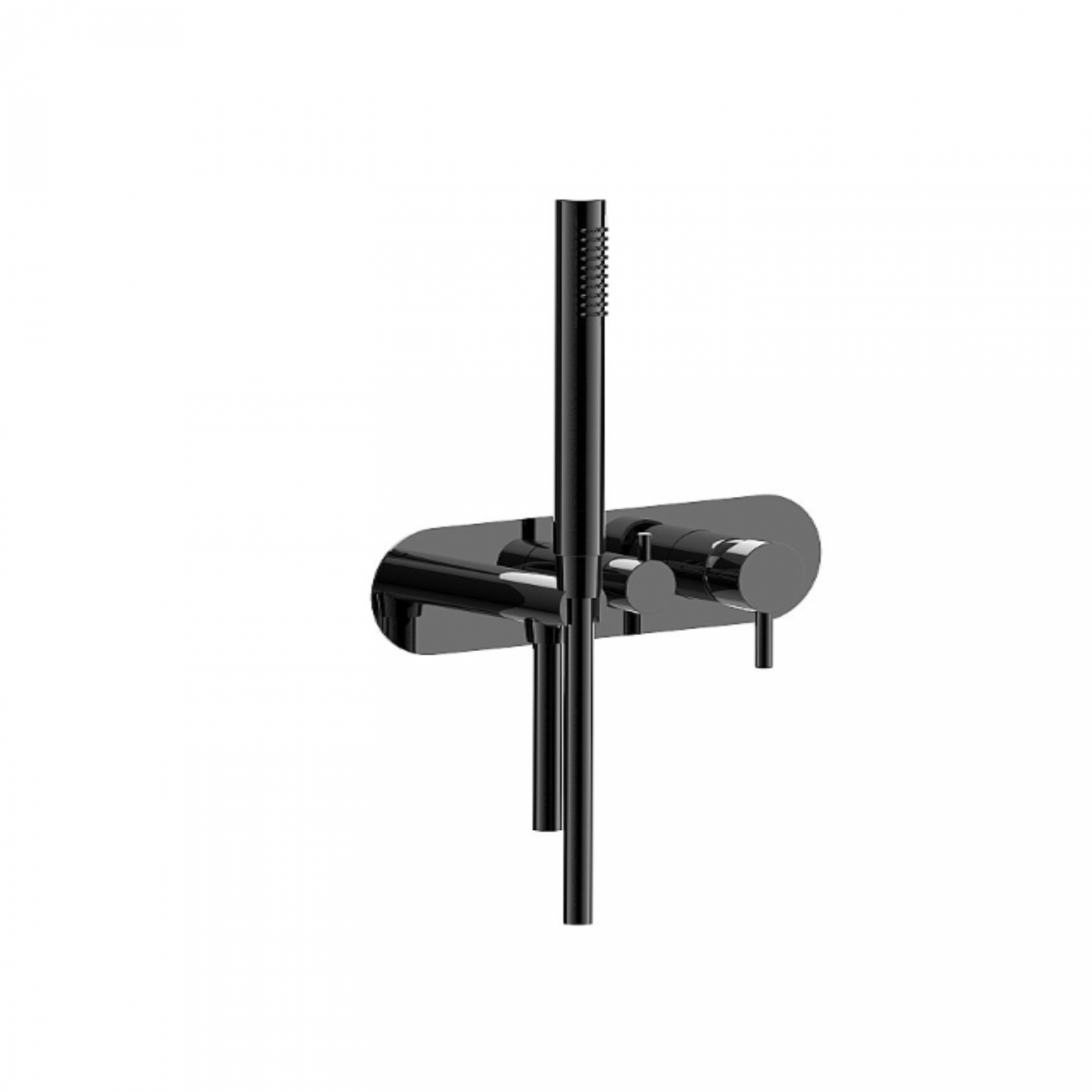 F.lli Frattini Pepe XL, Single-lever recessed 2-way, with fixed shower at rest