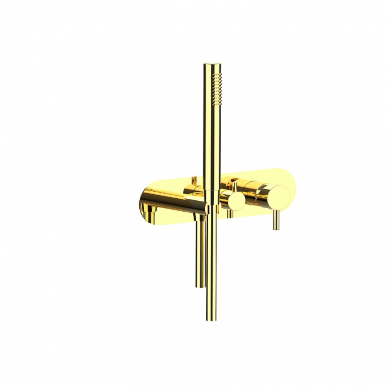 F.lli Frattini Pepe XL, Single-lever recessed 2-way, with fixed shower at rest