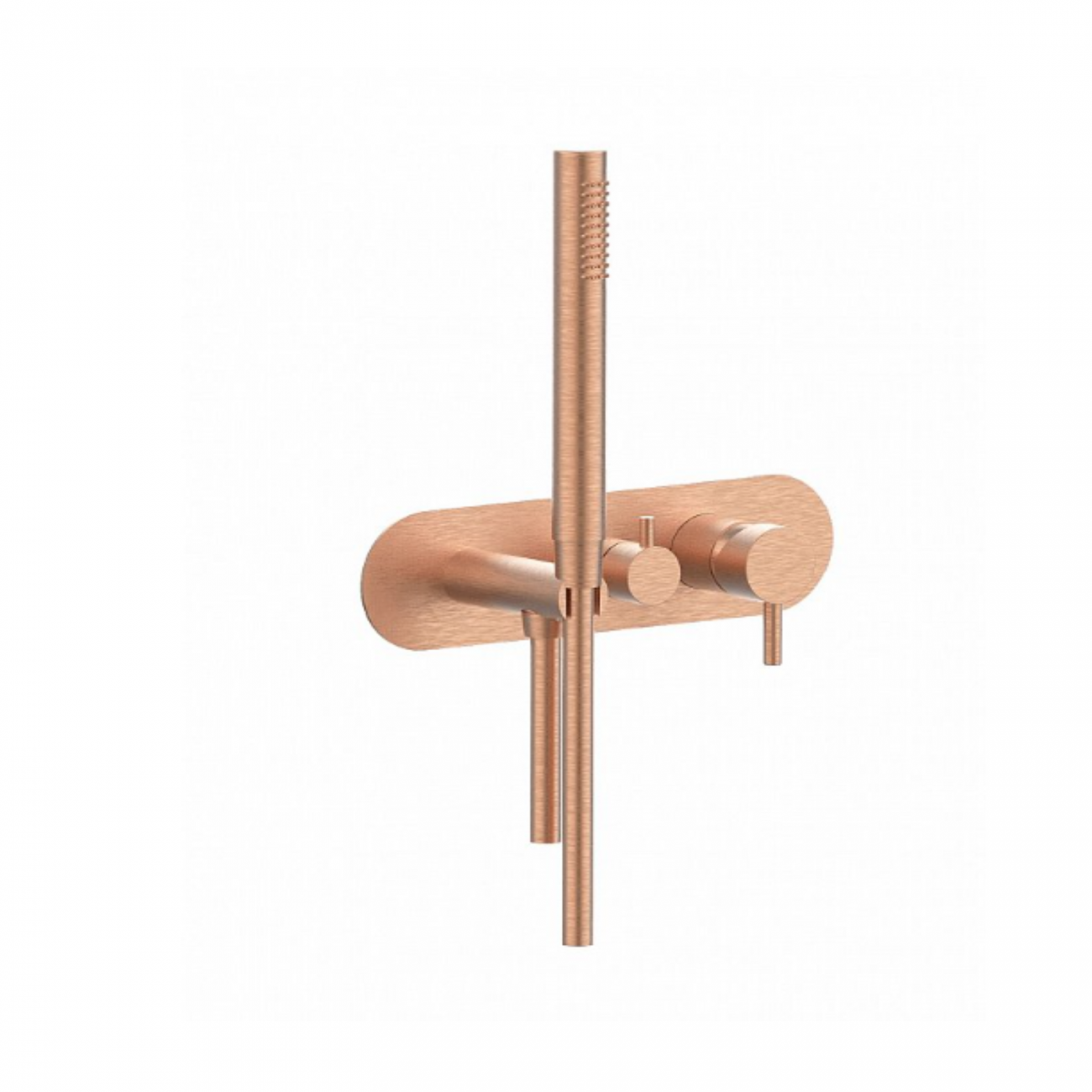 F.lli Frattini Pepe XL, Single-lever recessed 2-way, with fixed shower at rest