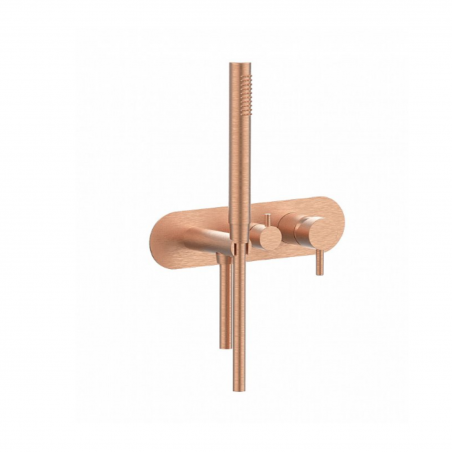 F.lli Frattini Pepe XL, Single-lever recessed 2-way, with fixed shower at rest