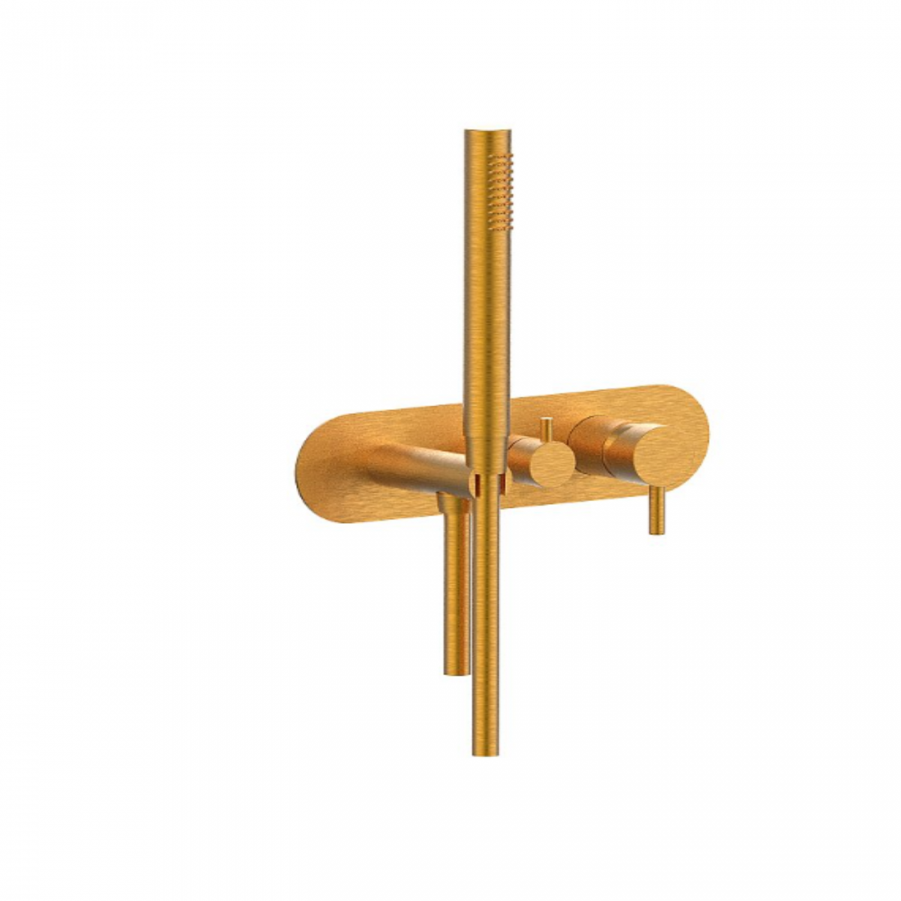 F.lli Frattini Pepe XL, Single-lever recessed 2-way, with fixed shower at rest