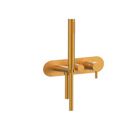 F.lli Frattini Pepe XL, Single-lever recessed 2-way, with fixed shower at rest