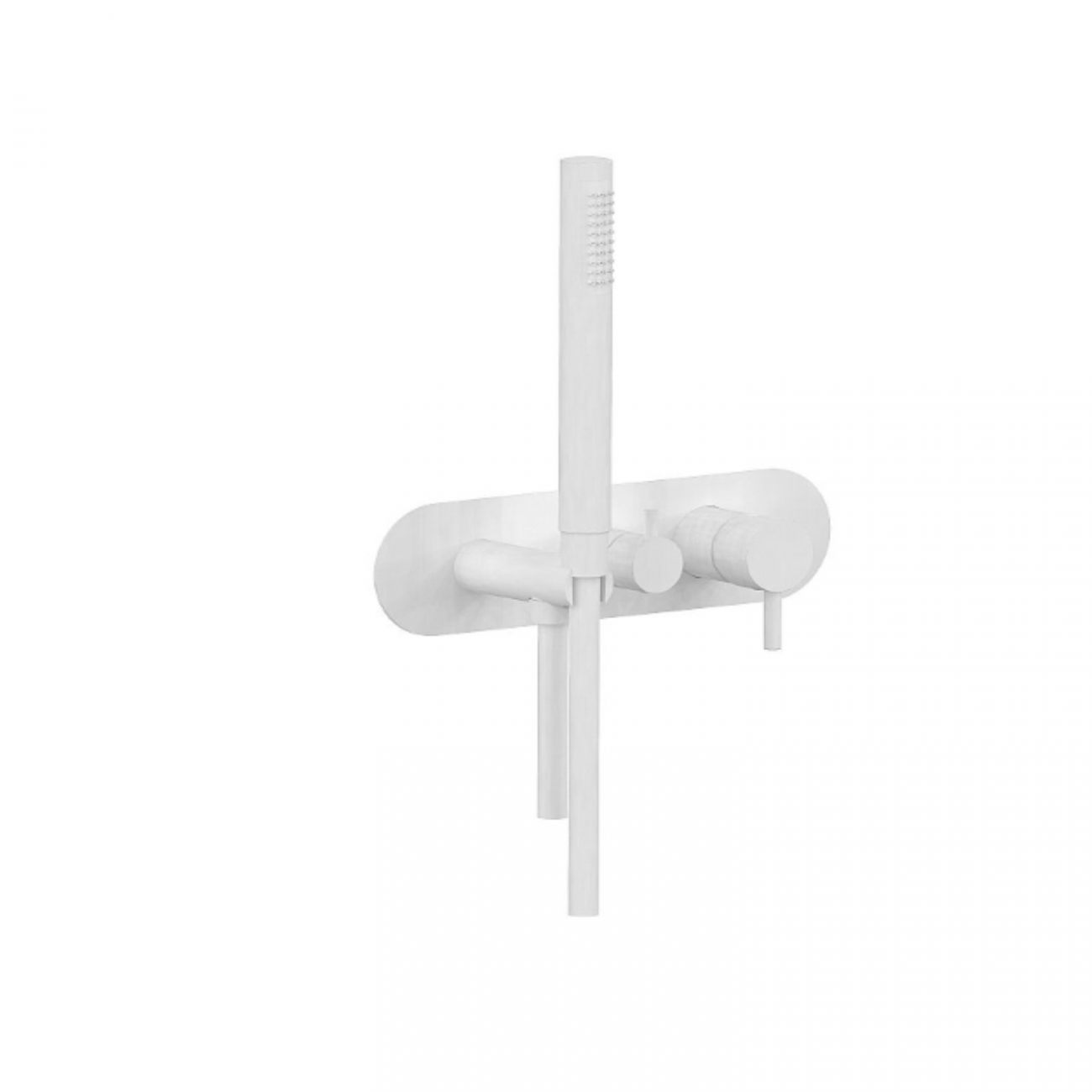 F.lli Frattini Pepe XL, Single-lever recessed 2-way, with fixed shower at rest