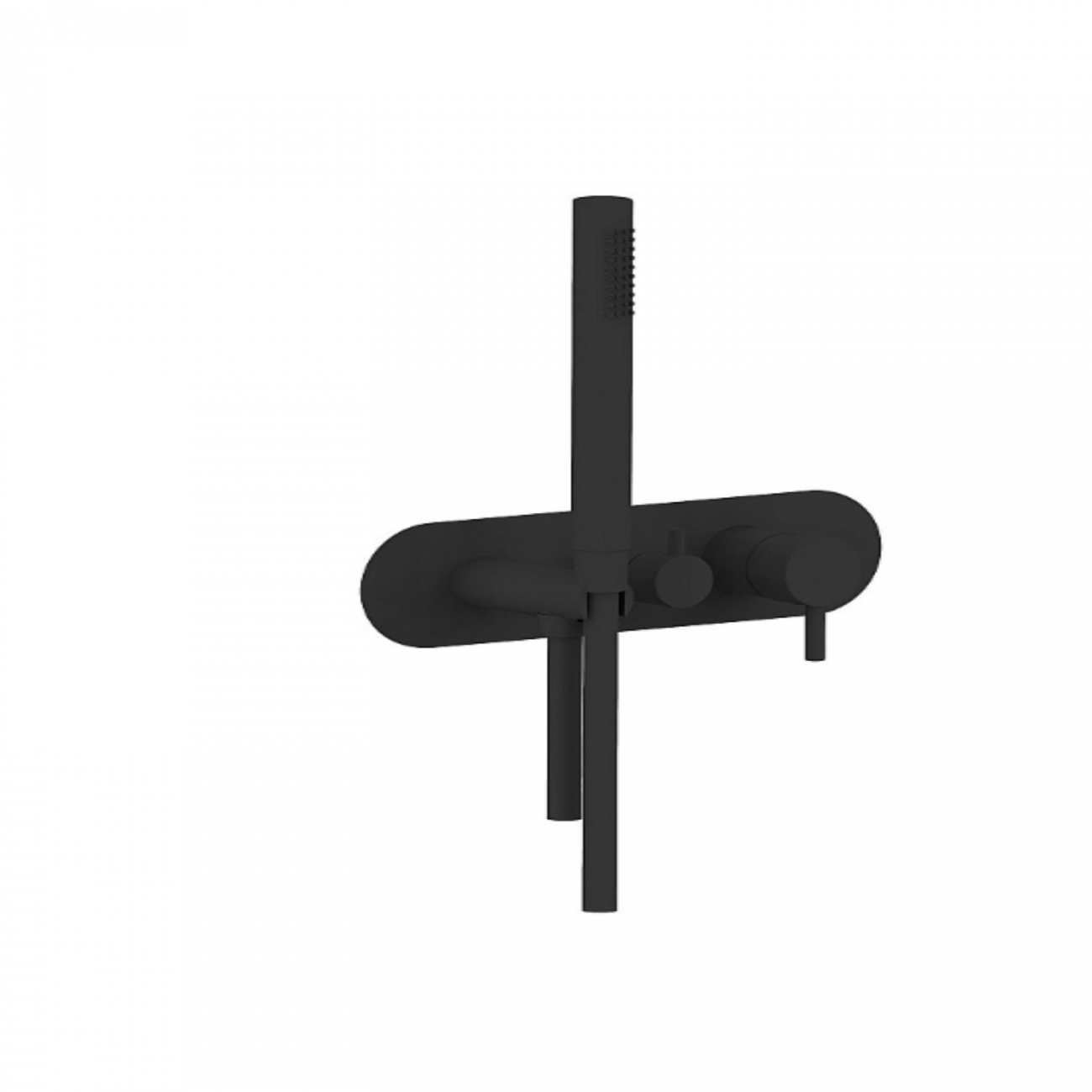 F.lli Frattini Pepe XL, Single-lever recessed 2-way, with fixed shower at rest