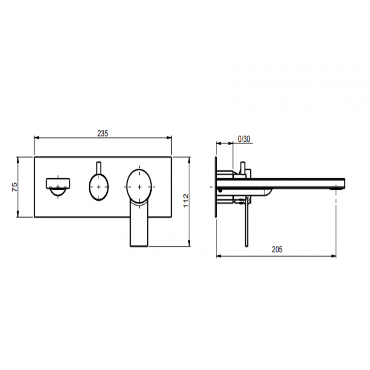 F.lli Frattini Gaia, Single-lever built-in 2-way bathtub