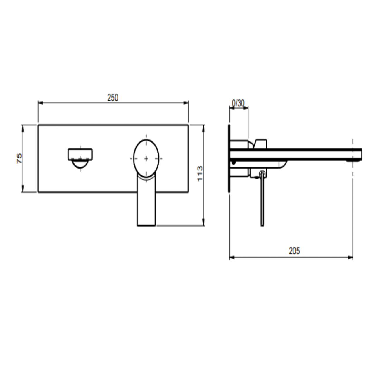F.lli Frattini Gaia, Battery washbasin wall mounted