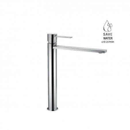 F.lli Frattini Gaia, High version single-lever washbasin mixer without waste