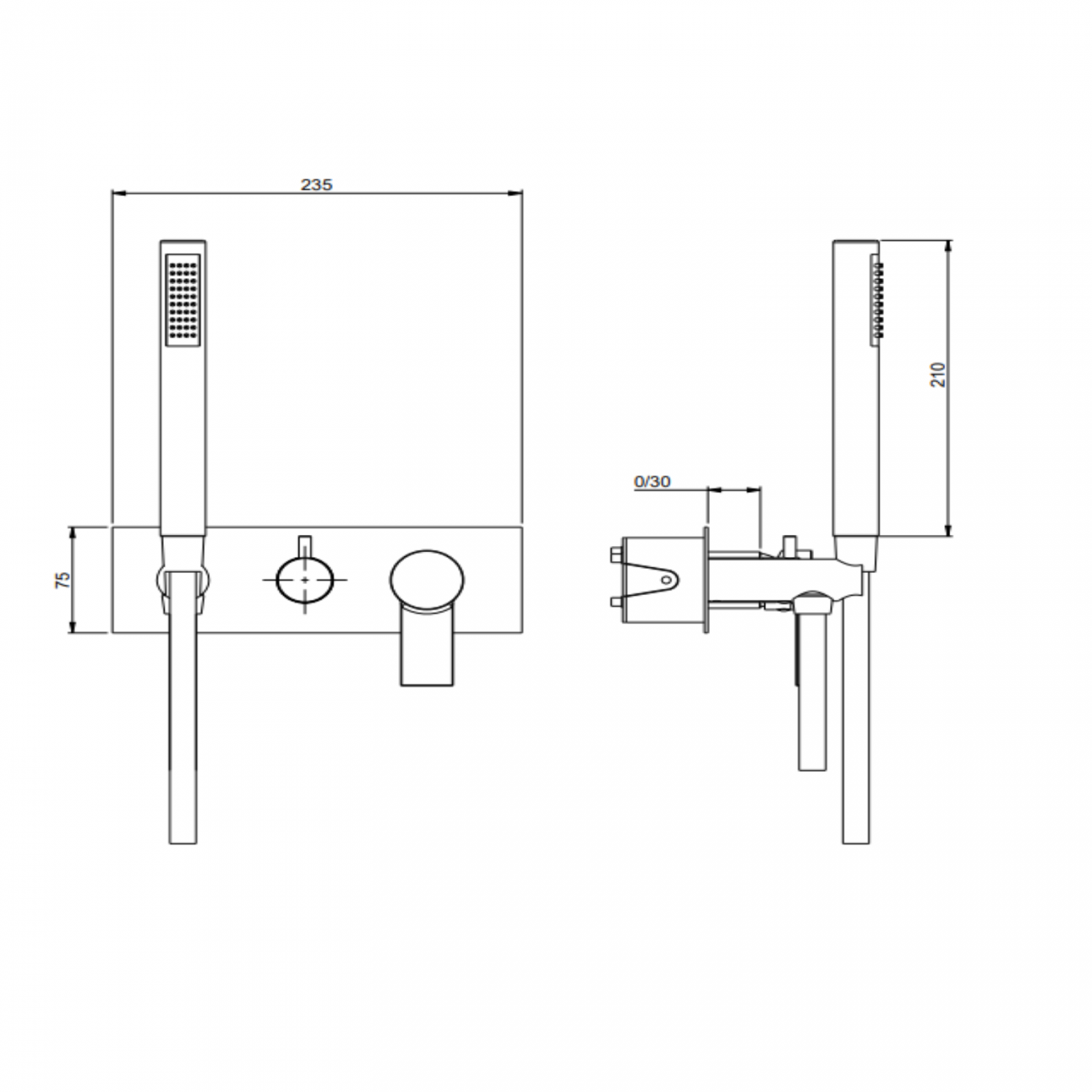 F.lli Frattini Gaia, Built-in single lever with 2-way diverter